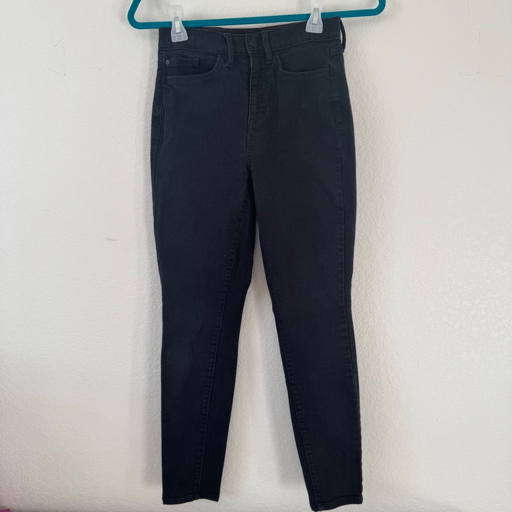Eddie Bauer Womens Skinny Jeans Black High Rise Size 2 Slim Fit